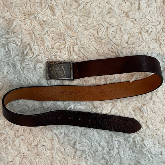 eddie bauer leather belt